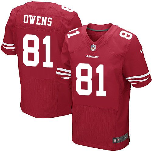 Terrell Owens San Francisco 49ers red Elite jersey