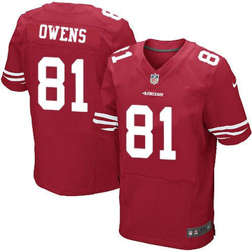 Terrell Owens San Francisco 49ers red Elite jersey