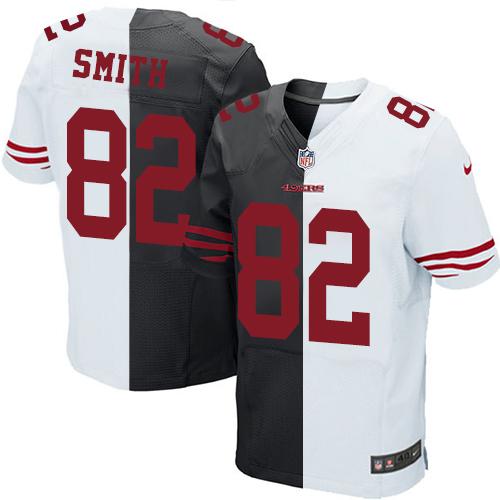 Torrey Smith San Francisco 49ers black-white Elite jersey