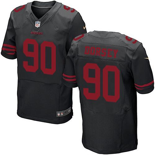 Glenn Dorsey San Francisco 49ers black Elite jersey
