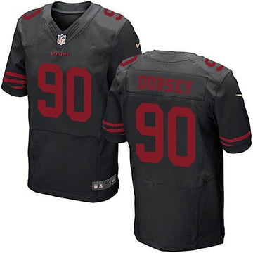 Glenn Dorsey San Francisco 49ers black Elite jersey