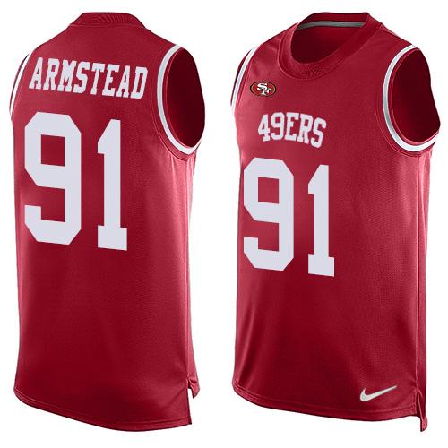 Arik Armstead San Francisco 49ers red jersey
