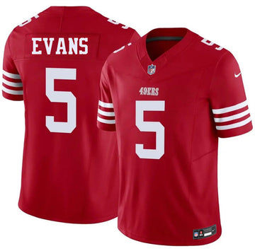 Mike Evans San Francisco 49ers red Vapor jersey