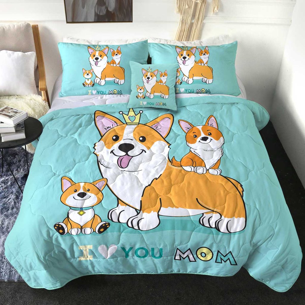 Corgi Butt Pattern Comforter Bedding Set