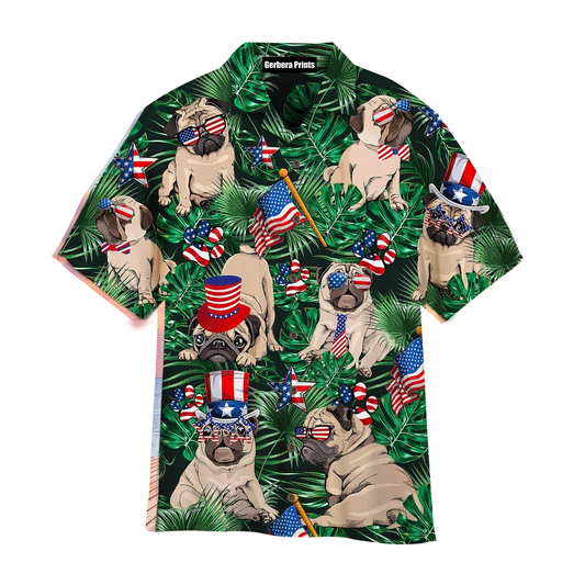 Pug Pineapple Paradise Hawaiian Shirt