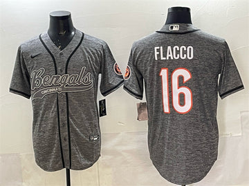 Joe Flacco Cincinnati Bengals gray jersey