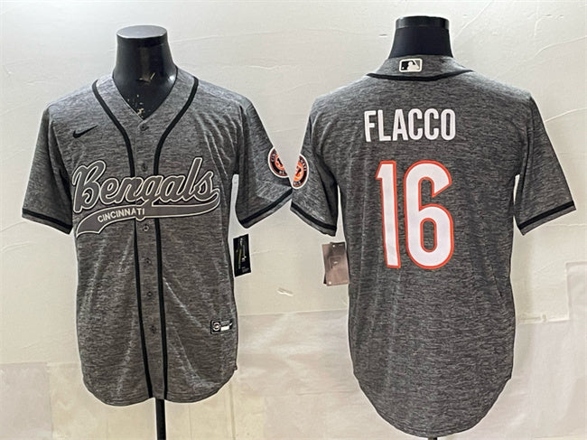 Joe Flacco Cincinnati Bengals gray jersey