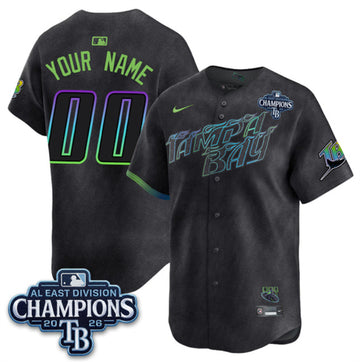 Custom Tampa Bay Rays charcoal City Connect jersey