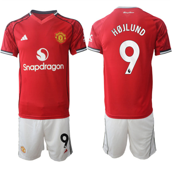 Rasmus Højlund Manchester United red Home jersey