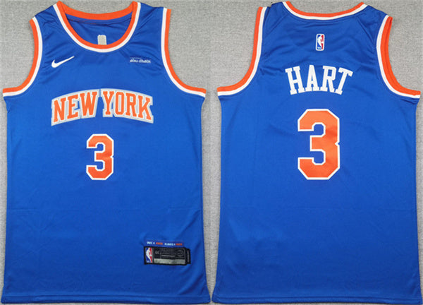 Josh Hart New York Knicks blue jersey