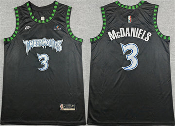 Jaden McDaniels Minnesota Timberwolves black Classic jersey
