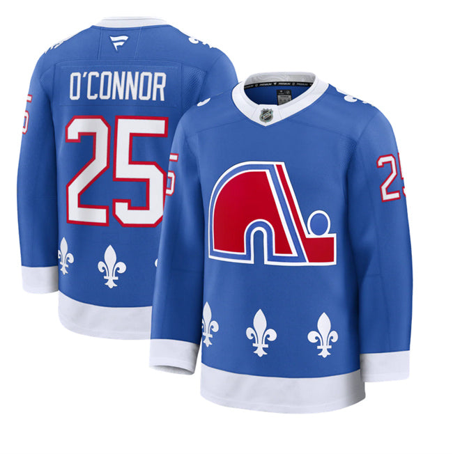Logan O'Connor Colorado Avalanche blue Alternate jersey