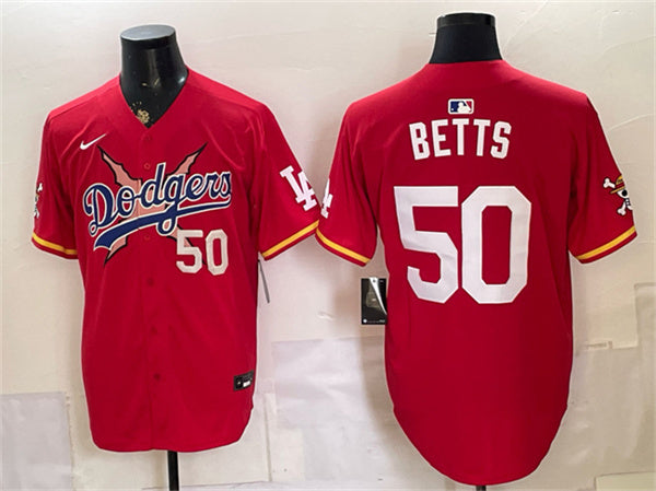 Mookie Betts Los Angeles Dodgers red Vapor jersey