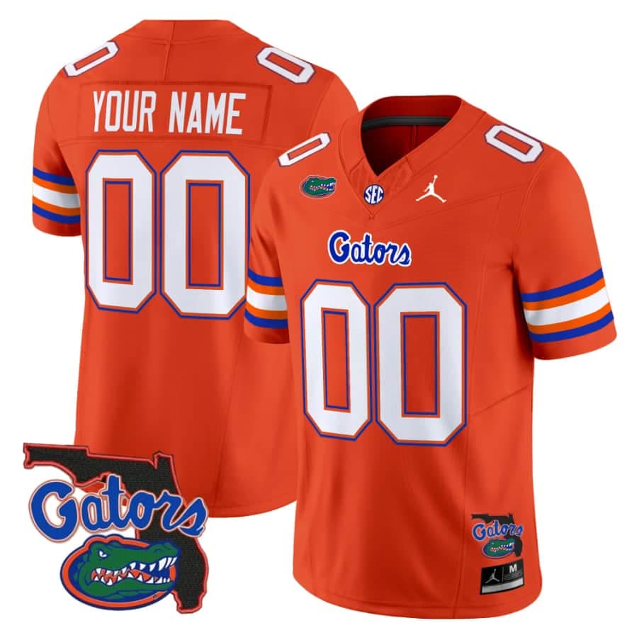 Custom Florida Gators orange Vapor jersey