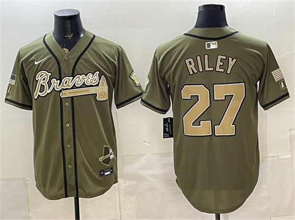 Austin Riley Atlanta Braves olive jersey