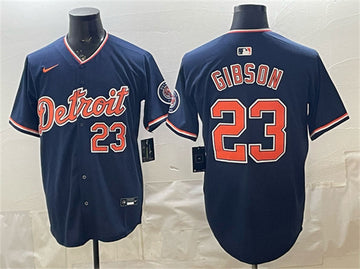 Kirk Gibson Detroit Tigers navy Vapor jersey