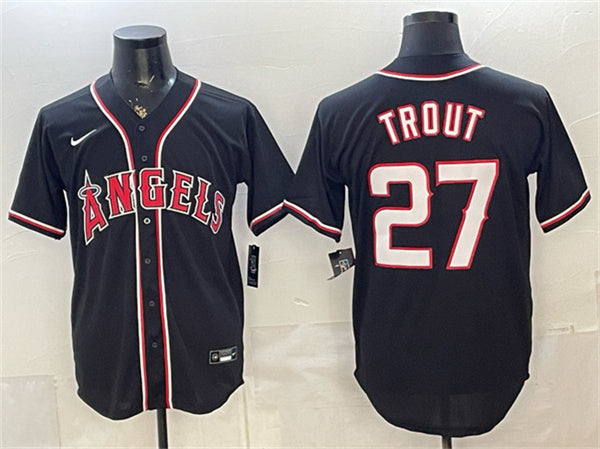 Mike Trout Los Angeles Angels black Fashion jersey