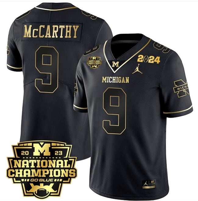 J.J. McCarthy Michigan Wolverines black jersey