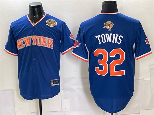 Karl-Anthony Towns New York Knicks blue jersey