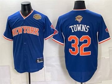 Karl-Anthony Towns New York Knicks blue jersey