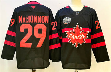 Nathan MacKinnon Team Canada black jersey
