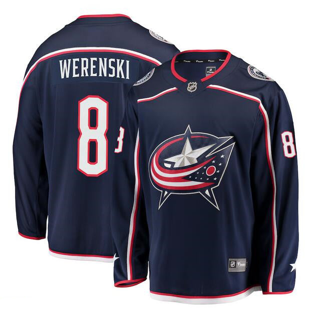 Zach Werenski Columbus Blue Jackets navy jersey