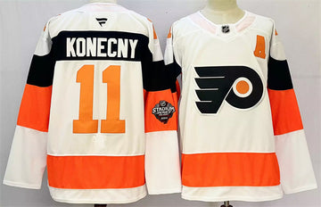Travis Konecny Philadelphia Flyers white jersey