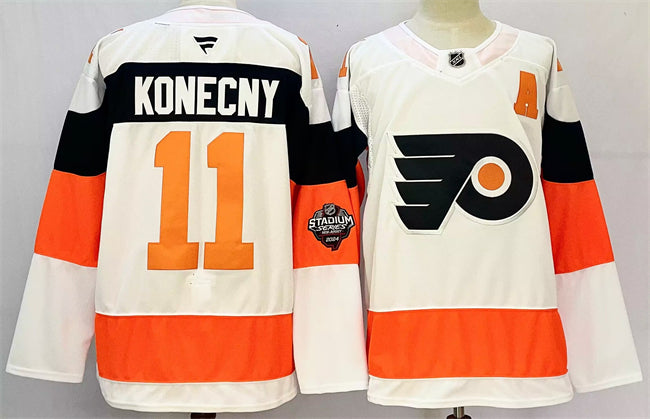 Travis Konecny Philadelphia Flyers white jersey