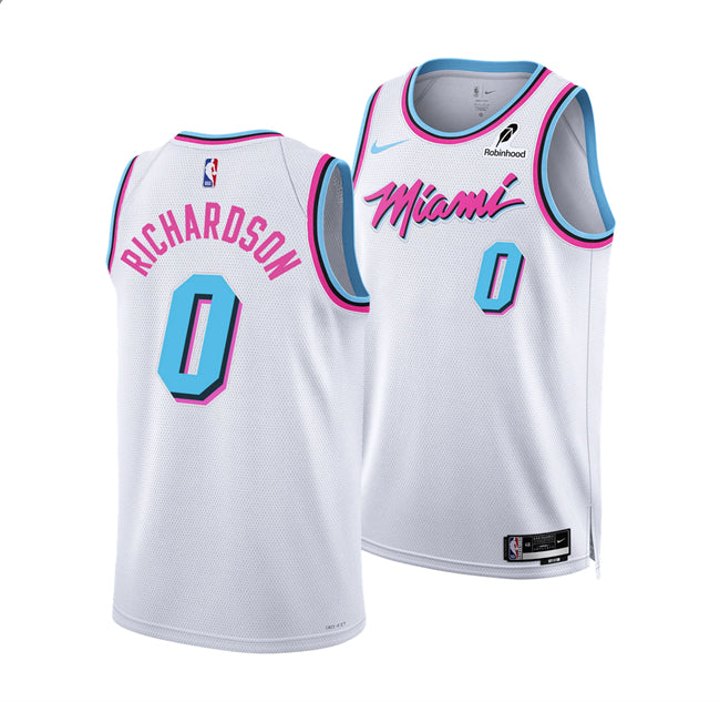 Josh Richardson Miami Heat white City Edition jersey