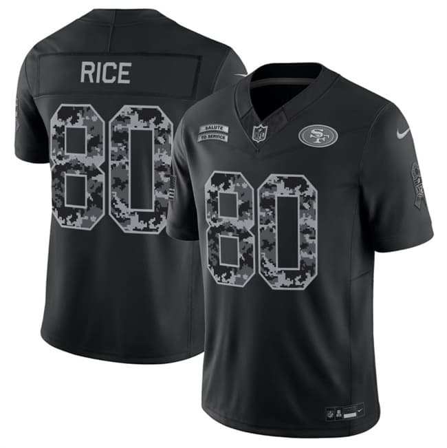 Jerry Rice San Francisco 49ers black Salute To Service jersey