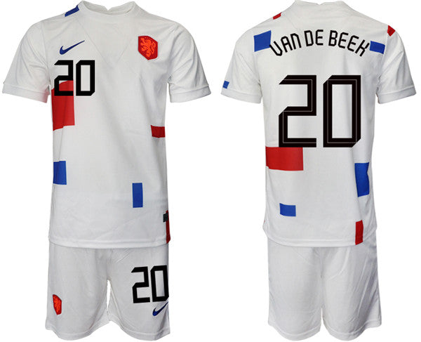 Uan de Beeh Netherlands National Team white Away jersey