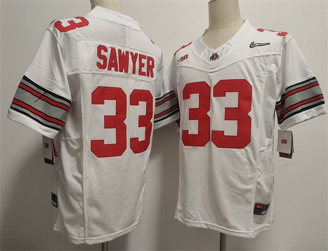 Jack Sawyer Ohio State Buckeyes white Limited jersey