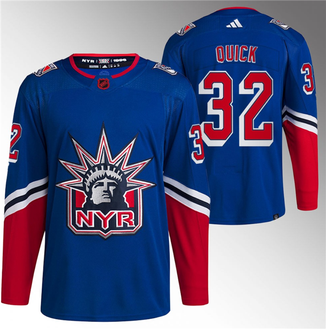Jonathan Quick New York Rangers blue Reverse Retro jersey