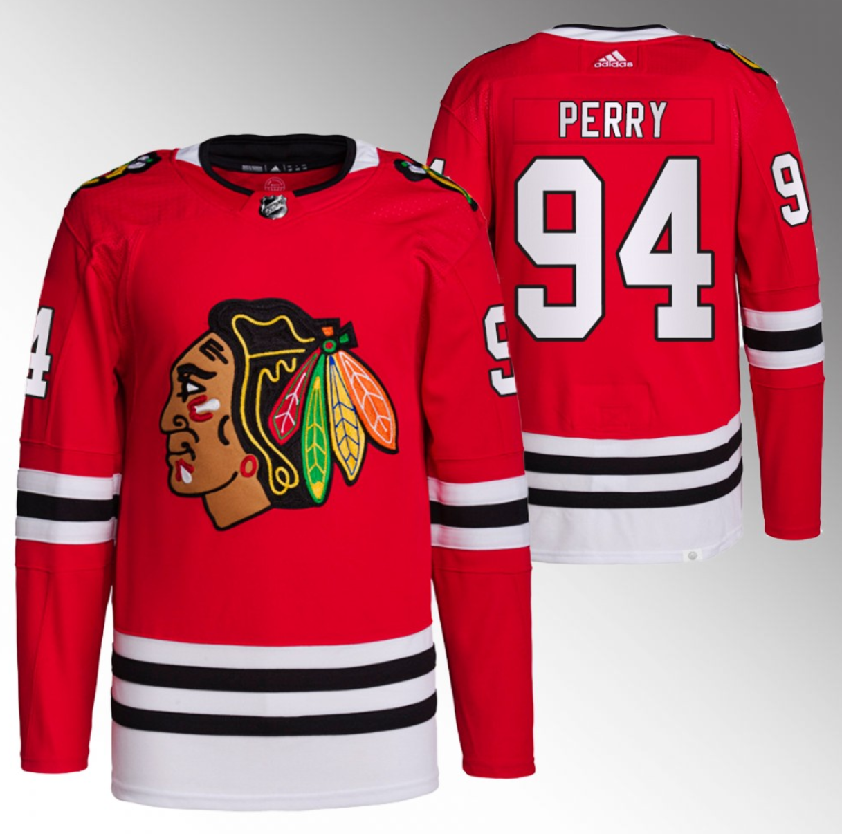 Corey Perry Chicago Blackhawks red jersey