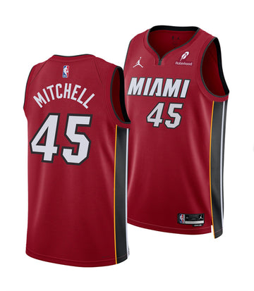 Davion Mitchell Miami Heat red jersey