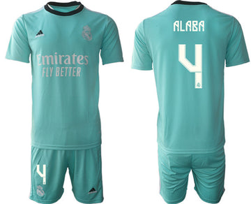 David Alaba Real Madrid teal Away jersey