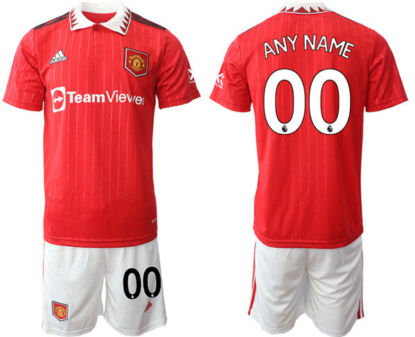 Custom Manchester United red Home jersey