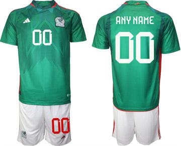Custom Mexico National Team green Home jersey