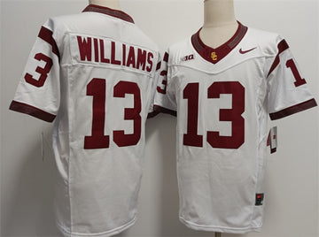 Caleb Williams USC Trojans white jersey