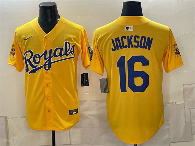 Bo Jackson Kansas City Royals gold Vapor jersey