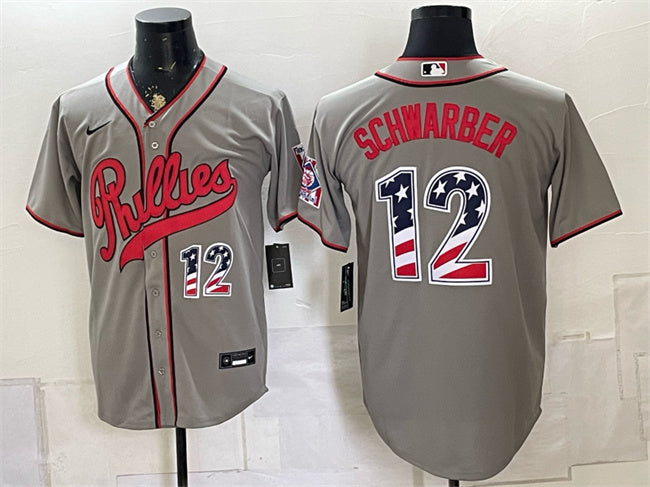 Kyle Schwarber Philadelphia Phillies gray jersey