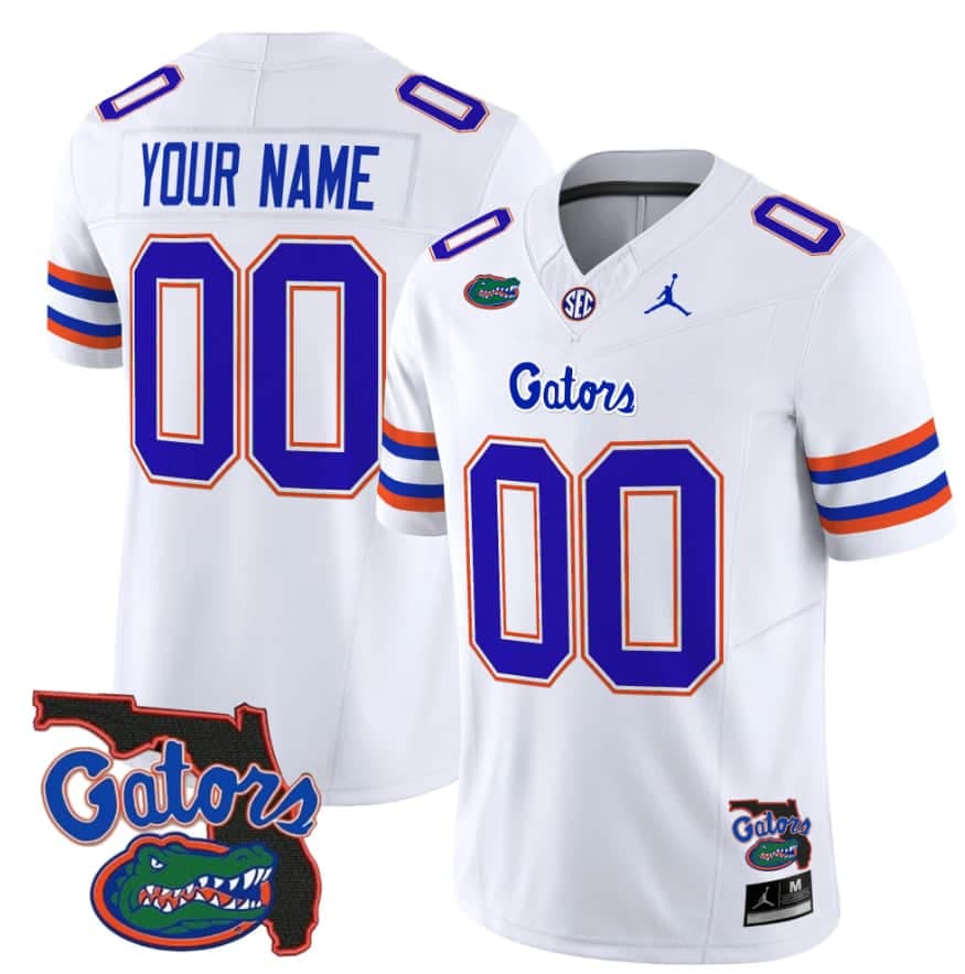 Custom Florida Gators white Vapor jersey