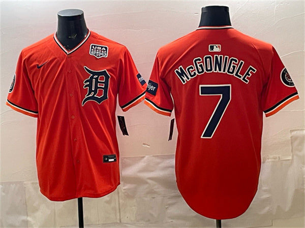 Kevin McGonigle Detroit Tigers orange Vapor jersey