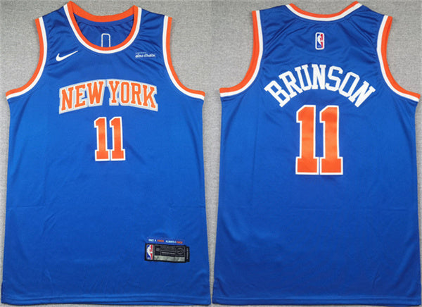 Jalen Brunson New York Knicks blue jersey