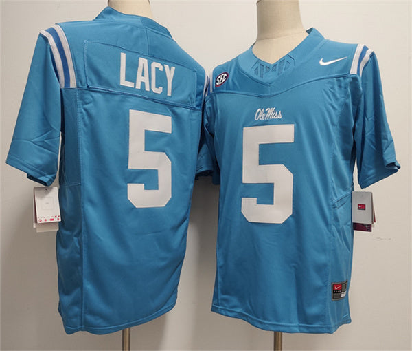 Kewan Lacy Ole Miss Rebels blue jersey