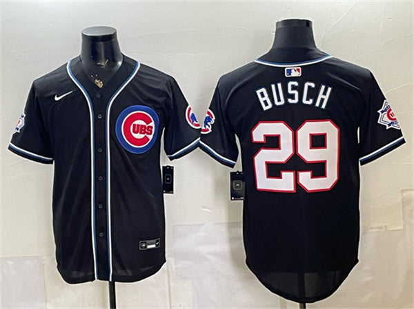 Michael Busch Chicago Cubs black Vapor jersey