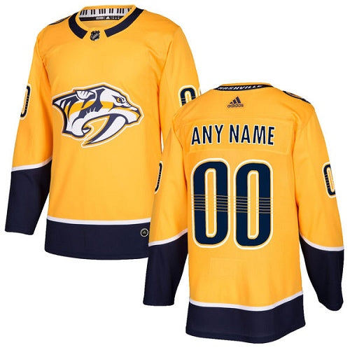 Custom Nashville Predators gold jersey
