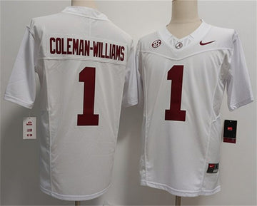 Ryan Alexander Coleman-Williams Jr Alabama Crimson Tide white jersey