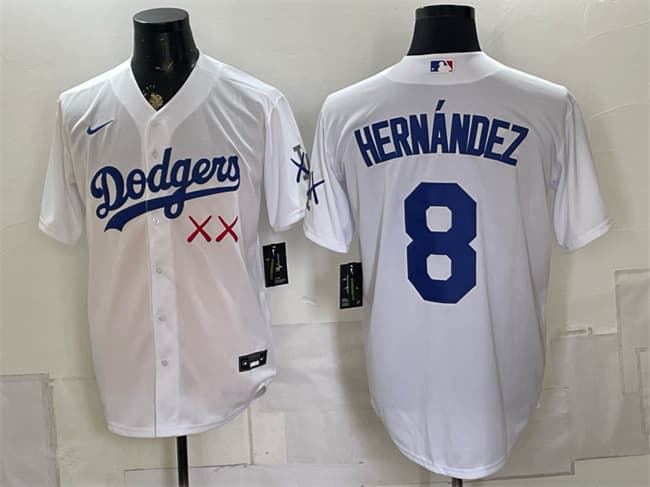 Enrique Hernández Los Angeles Dodgers white Vapor jersey