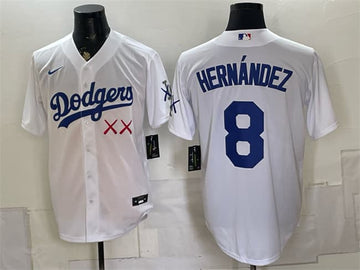 Enrique Hernández Los Angeles Dodgers white Vapor jersey